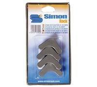 SimonRack 90130000002 - Blister de 4 pies P/35, color gris