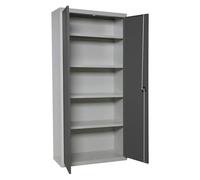 SimonRack Amario Metálico Almacenaje, Armario Multiusos, 4 Estantes, Fácil Montaje, 1800x600x400 mm, Gris/Antracita