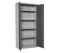 SimonRack Amario Metálico Almacenaje, Armario Multiusos, 4 Estantes, Fácil Montaje, 1800x800x400 mm, Gris/Antracita