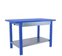 SimonRack Banco de Trabajo Taller, Capacidad Carga 700 kg, 830x1500x730 mm, Mesa de Trabajo, 1 Cajón, Azul - BT6 PRO