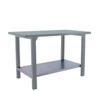 SimonRack Banco de Trabajo Taller, Capacidad Carga 700 kg, 830x1500x730 mm, Mesa de Trabajo, Gris - BT6 PRO