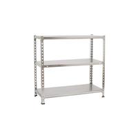SimonRack Estanterias Almacenaje, 90x80x50 cm, (Al x An x Lr), Estanteria Metalica, 3 Baldas, 70 kg de Punto Flexión, Acero Galvanizado, Galvanizado - Ecoclick