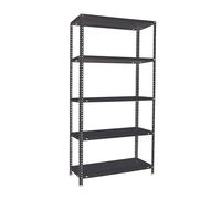 SimonRack Estanteria Metalica 5 Baldas Ajustables, 100 kg de Punto Flexión, 1800x900x300 mm, Con Tornillos, Estantería Almacenaje, Antracita - Comfort