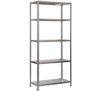 SimonRack Estanteria Metalica 5 Baldas Ajustables, 100 kg de Punto Flexión, 1800x900x500 mm, Con Tornillos, Estantería Almacenaje, Galvanizado - Comfort