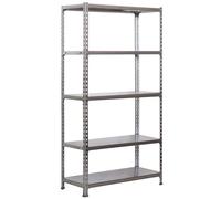 SimonRack Estanteria Metalica, 5 Baldas Ajustables, 180 kg de Punto Flexión, 1800x900x400 mm, Estantería Almacenaje, Sin tornillos, Galvanizado - Simonclick