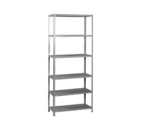 SimonRack Estanteria Metalica 6 Baldas Ajustables, 100 kg de Punto Flexión, 2000x1000x400 mm, Con Tornillos, Estantería Almacenaje, Gris - Comfort