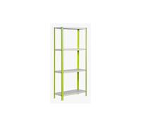 SimonRack Estantería Metálica Almacenaje, 4 Baldas, Alta Capacidad Carga 100 kg, 1600x1000x300 mm, Estantería Salón Baño Cocina, Verde/Blanco - SimonHome Classic