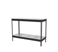 SimonRack Estantería Metálica Almacenaje, Sin Tornillos, 2 Baldas, Alta Capacidad Carga 400 kg, 900x1200x450 mm, Estantería Taller Garaje Trastero, Antracita/Galvanizado