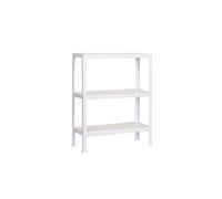 SimonRack Estantería Metálica Almacenaje, Sin tornillos, 3 Baldas, Alta Capacidad Carga 150 kg, 900x800x300 mm, Estantería Salón Baño Cocina, Blanco - SimonHomeClick Metal
