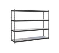 SimonRack Estantería Metálica Almacenaje, Sin Tornillos, 4 Baldas, Alta Capacidad Carga 500 kg, 2000x2100x600 mm, Estantería Taller Garaje Trastero, Antracita/Galvanizado