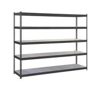 SimonRack Estantería Metálica Almacenaje, Sin Tornillos, 5 Baldas, Alta Capacidad Carga 400 kg, 2000x1500x450 mm, Estantería Taller Garaje Trastero, Antracita/Galvanizado
