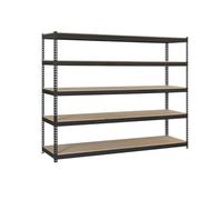 Simonrack Estantería metálica sin tornillos 5 baldas madera 400 kg 3000x1200x600 mm Antracita/Madera