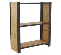 SimonRack Librería Estanteria Oficina, 1000x800x300 mm, 3 Alturas, Bandejas Madera OSB, Estilo Industrial, Antracita/Osb - Officlick