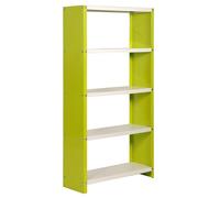 SimonRack Librería Estanteria Salon, 1600x800x300 mm, 5 Alturas, Estilo Industrial, Metálica, Verde/Blanco - Simon Home