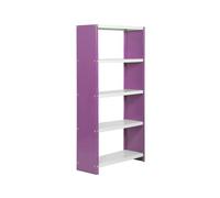 SimonRack Librería Estanteria Salon, 1600x800x300 mm, 5 Alturas, Estilo Industrial, Metálica, Violeta/Blanco - Simon Home