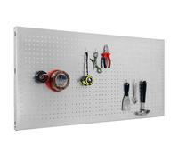 Simonrack Panel de herramientas para pared 1200x600 mm galvanizado, incluye 8 ganchos