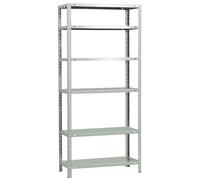 Simonrack Estantería metálica SI239 – 6 baldas, 75 kg punto flexión, 2000x900x400 mm, blanco