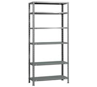 SimonRack Estanteria Metalica 6 Baldas Ajustables, 75 kg de Punto Flexión, 2000x900x400 mm, Con Tornillos, Estantería Almacenaje, Gris - Advantage
