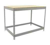 Simonrack Simonwork Banco de trabajo Basic 1 (L x An: 60 x 180 cm, Altura de trabajo: 90 cm, Carga soportada: 400 kg, Galvanizado)