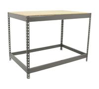 Simonrack Simonwork Banco de trabajo Basic 1 (L x An: 75 x 150 cm, Altura de trabajo: 90 cm, Carga soportada: 400 kg, Gris)