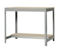 Simonrack Simonwork Banco de trabajo BT0 (L x An: 76 x 121 cm, Altura de trabajo: 84,2 cm, Carga soportada: 600 kg, Gris)