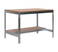 Simon Rack Mesa de Trabajo Taller, 600 kg Capacidad Carga, 842x1510x760 mm, Galva/Madera - BT0