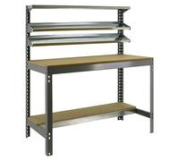 Simonrack Simonwork Banco de trabajo BT1 (Ancho: 91 cm, Gris, Carga soportada: 400 kg)