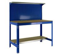 Simonrack Simonwork Banco de trabajo BT3 (L x An: 61 x 121 cm, Altura de trabajo: 144,5 cm, Carga soportada: 600 kg, Azul)