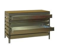 Simonrack Simonwork Banco de trabajo BT5 Box (L x An: 76 x 121 cm, Altura de trabajo: 84,2 cm, Carga soportada: 810 kg, Galvanizado)