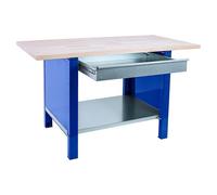 Simonrack Simonwork Banco de trabajo BT6 PRO Box Laminate (L x An: 75 x 120 cm, Altura de trabajo: 86,5 cm, Carga soportada: 1.335 kg, Azul)