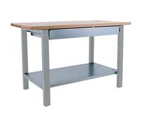 Simonrack Simonwork Banco de trabajo BT6L PRO Box Laminate (L x An: 75 x 180 cm, Altura de trabajo: 86,5 cm, Carga soportada: 1.335 kg, Gris)