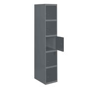 SimonRack Taquilla Vestuario Metálica, 5 Puerta, Incluye Llave, 1800x300x500 mm, Antracita - SimonLocker