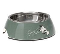 Simon'S Cat by Karlie 522105 - Comedero para Gatos, 14 x 14 x 4,5 cm, 160 ml, Color Verde