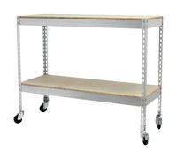 Simontaller Estantería metálica Chipboard Mobile (Al x An x Pr: 90 x 150 x 45 cm, Capacidad de carga por balda: 75 kg, Número de baldas: 2 ud.,...