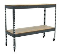 Simontaller Estantería metálica Chipboard Mobile (Al x An x Pr: 97,5 x 150 x 60 cm, Capacidad de carga por balda: 75 kg, Número de baldas: 2 ud.,...