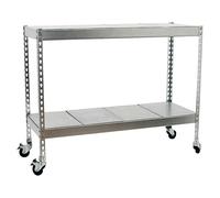 Simontaller Estantería metálica Metal Mobile (Al x An x Pr: 97,5 x 120 x 60 cm, Capacidad de carga por balda: 75 kg, Número de baldas: 2 ud.,...