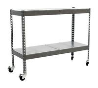 Simontaller Estantería metálica Metal Mobile (Al x An x Pr: 97,5 x 120 x 60 cm, Capacidad de carga por balda: 75 kg, Número de baldas: 2 ud.,...