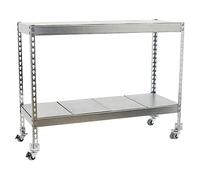 Simontaller Estantería metálica Metal Mobile (Al x An x Pr: 97,5 x 150 x 45 cm, Capacidad de carga por balda: 75 kg, Número de baldas: 2 ud.,...