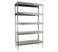Simontaller Estantería para cargas pesadas Chipboard (Al x An x Pr: 200 x 180 x 45 cm, Capacidad de carga por balda: 400 kg, Número de baldas: 5...
