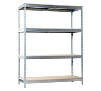 Simontaller Estantería para cargas pesadas Chipboard (Al x An x Pr: 200 x 180 x 60 cm, Capacidad de carga por balda: 400 kg, Número de baldas: 4...