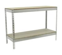 Simontaller Estantería para cargas pesadas Chipboard (Al x An x Pr: 90 x 120 x 60 cm, Capacidad de carga por balda: 400 kg, Número de baldas: 2...