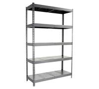 Simontaller Estantería para cargas pesadas Metal (Al x An x Pr: 200 x 120 x 60 cm, Capacidad de carga por balda: 400 kg, Número de baldas: 5 ud.,...