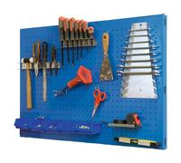 Simonwork Banco de trabajo BT0 Box Mobile con panel 60 cm (L x An: 61 x 90 cm, Altura de trabajo: 95 cm, Carga soportada: 120 kg, Azul)
