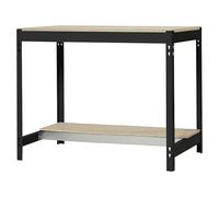 Simonwork Banco de trabajo BT0 (L x An: 76 x 121 cm, Altura de trabajo: 84,2 cm, Carga soportada: 1.200 kg, Antracita/Madera)