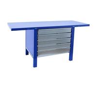 Simonwork Banco de trabajo BT6L PRO Box Metal (L x An: 73 x 150 cm, Altura de trabajo: 83 cm, Carga soportada: 600 kg, Azul)
