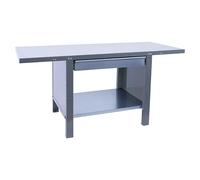 Simonwork Banco de trabajo BT6L PRO Box Metal (L x An: 73 x 180 cm, Altura de trabajo: 83 cm, Carga soportada: 1.035 kg, Gris)