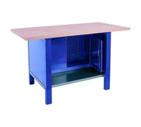 Simonwork Banco de trabajo BT6L PRO Cabinet Laminate (L x An: 75 x 120 cm, Altura de trabajo: 86,5 cm, Carga soportada: 1.300 kg, Azul)