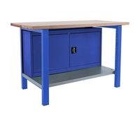 Simonwork Banco de trabajo BT6L PRO Cabinet Laminate (L x An: 75 x 180 cm, Altura de trabajo: 86,5 cm, Carga soportada: 1.000 kg, Azul)