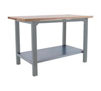 Simonwork Banco de trabajo BT6L PRO Laminate (L x An: 75 x 180 cm, Altura de trabajo: 86,5 cm, Carga soportada: 1.300 kg, Gris)