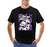 SIMOROL Tamaki Amajiki Bnha Manga Panel Versión Color Camiseta Blusa Anime Ropa Estética Hombre Camisetas Gráficas, Negro, XL